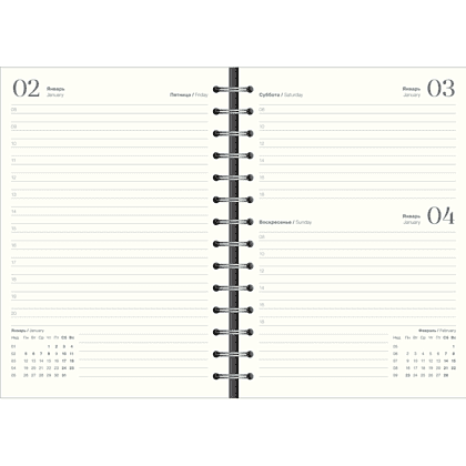 Ежедневник датированный "Prague" на 2026 год, А5, 320 страниц, черный - 2