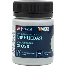 Краска акриловая глянцевая "Декола", 825 нейтрально-серая, 50 мл., банка