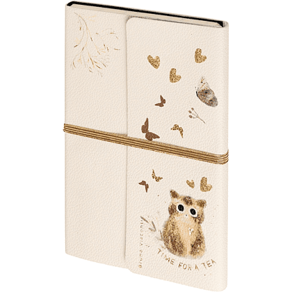 Ежедневник недатированный "Love me. Котенок", А5, 192 страниц, линейка, бежевый