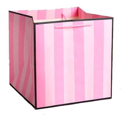 Пакет подарочный "Present", 30x30x30 см, розовый - 3
