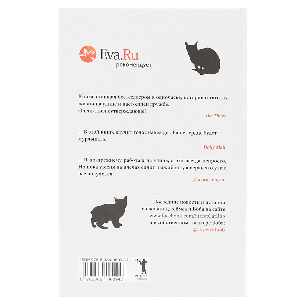 Книга  "Уличный кот по имени Боб. Как человек и кот обрели надежду на улицах Лондона", Джеймс Боуэн - 3