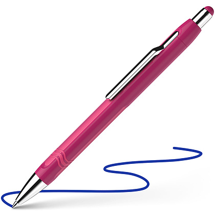 Ручка шариковая автоматическая "Schneider Epsilon", розовый, стерж. синий - 2