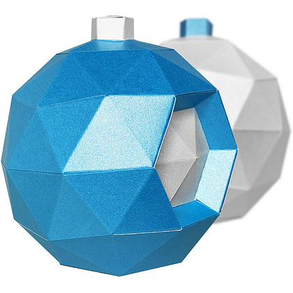 Набор для 3D моделирования "Шары новогодние", белый, голубой - 5