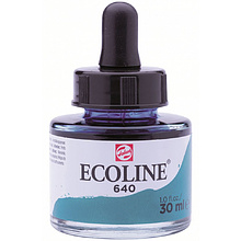 Жидкая акварель "ECOLINE", 640 сине-зеленый, 30 мл