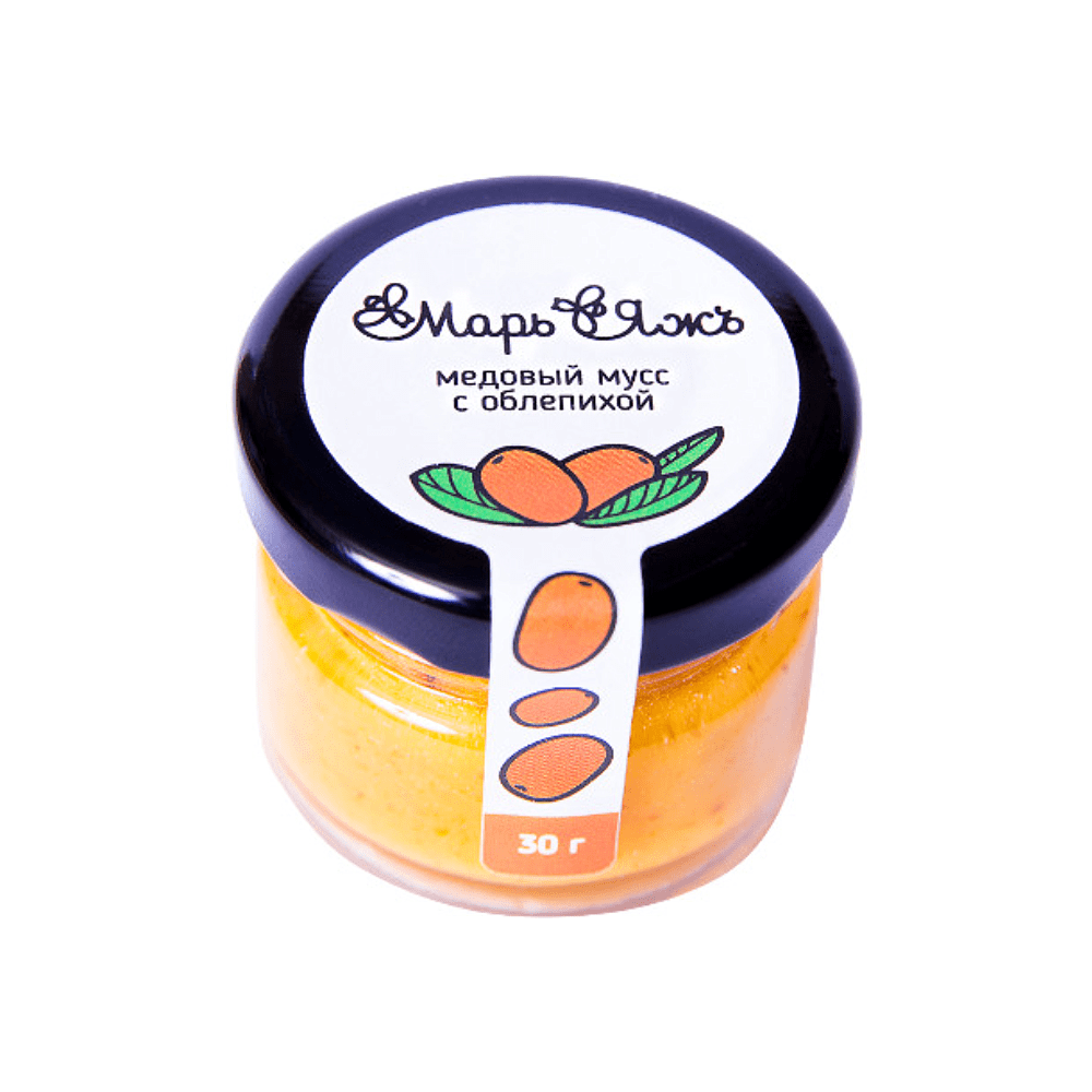 Медовый мусс "МарьЯжъ" с облепихой, 30 гр 
