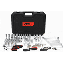 Набор инструмента 1/4", 3/8", 1/2" Deli RS EDQ45216, 216 предметов