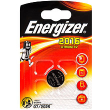 Батарейка литиевая дисковая Energizer "CR2016", 1 шт.