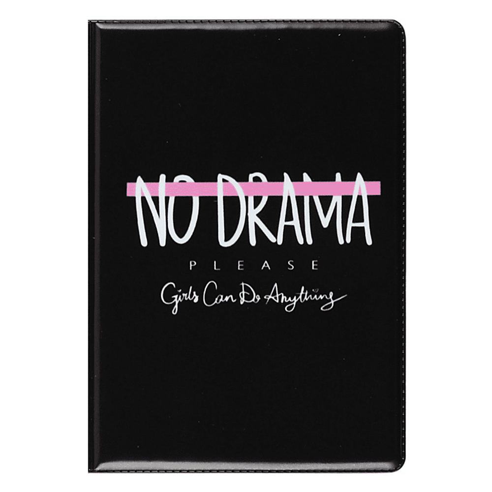 Обложка для паспорта "No Drama", черный