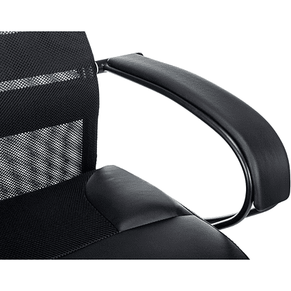 Компьютерное кресло "Бюрократ CH-NOVA LUX", сетка, экокожа, пластик, черный - 12