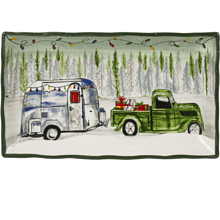 Блюдо керамическое "Сказочная пора", 37х22 см, разноцветный