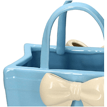 Ваза "Bag", голубой, белый