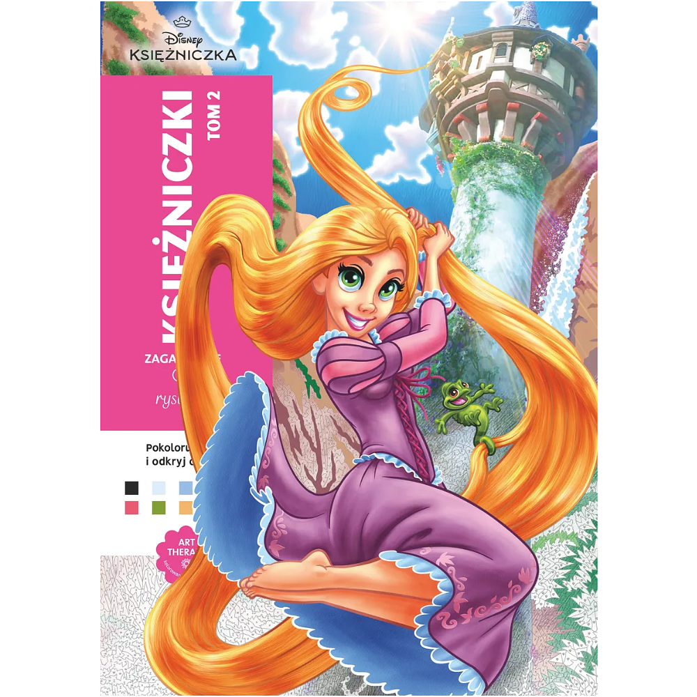Раскраска по номерам на польском языке "Zagadkowe rysunki  - Disney Księżniczki. Tom 2" 