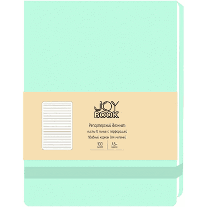 Блокнот "Joy Book. Ментоловый", А6, 100 листов, бирюзовый