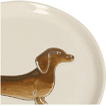 Тарелка керамическая "Dachshund", 13.5х13.5 см, коричневый