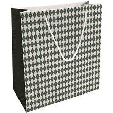 Пакет бумажный подарочный "Cage, 32х32х12 см, зеленый