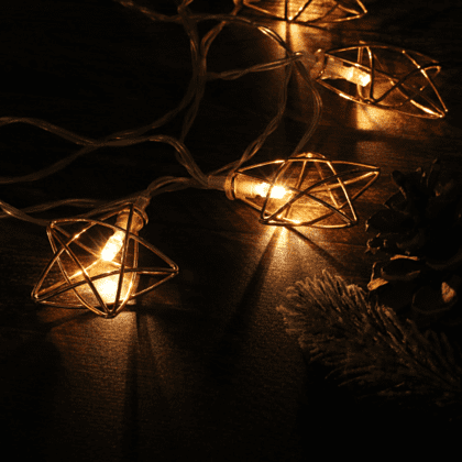 Гирлянда электрическая LED "Нить" с насадками "Звезда", 2,5 м, тепло-белый - 3