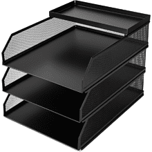 Модуль горизонтальный "Deli PB260" на 4 лотка, черная сетка