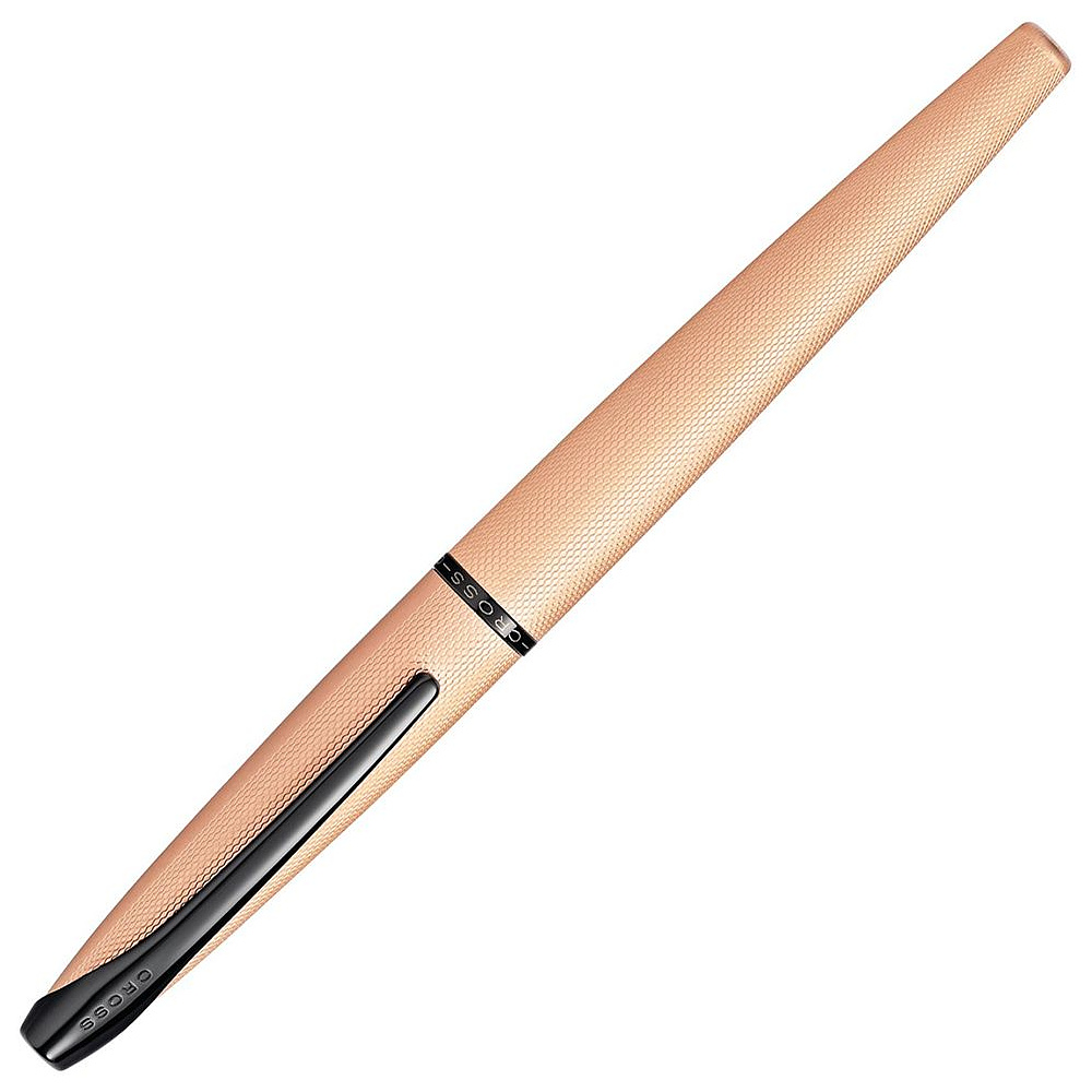 Ручка-роллер "Cross ATX Brushed Rose Gold" 0.7 мм, розовое золото, черный, стерж. черный - 2