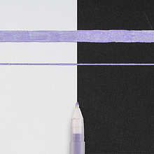 Ручка гелевая "Gelly Roll Metallic", 1.0 мм, прозрачный, стерж. пурпурный