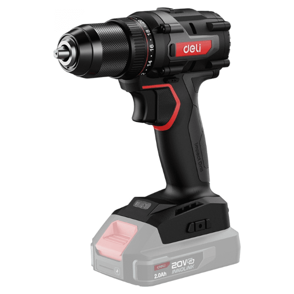Аккумуляторная дрель-шуруповерт Deli RS EDE-DZ20-2, 20 В, 70 Нм, без АКБ и З/У, коробка Аккумуляторная дрель-шуруповерт Deli RS EDE-DZ20-2, 20 В, 70 Нм, без АКБ и З/У, коробка