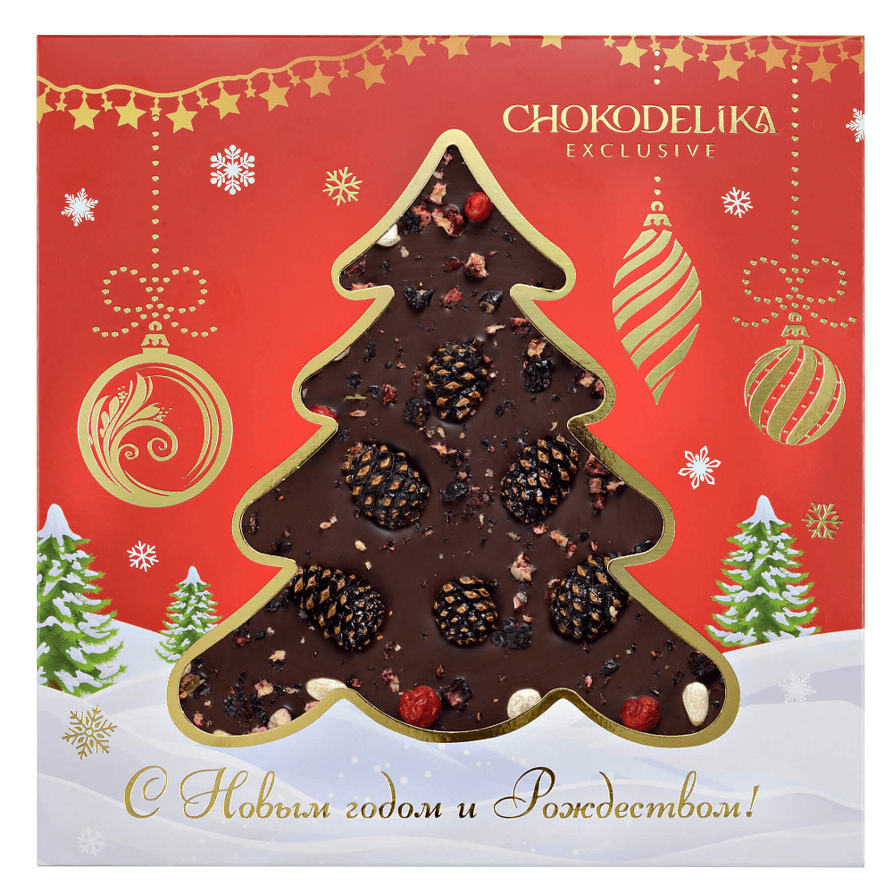 Шоколад темный "Таежный подарок", 150 г, новогодняя упаковка