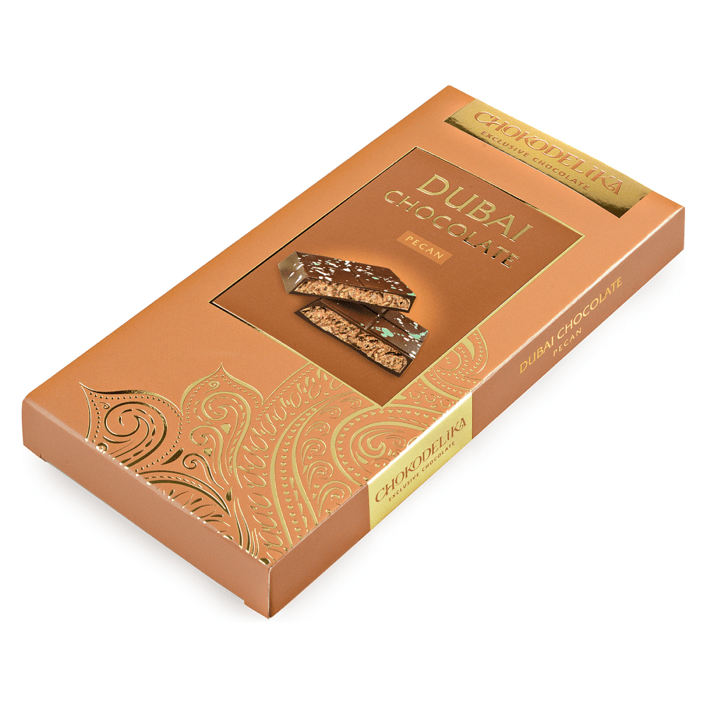 Шоколад молочный "Dubai Pecan", 180 гр, с начинкой - 4