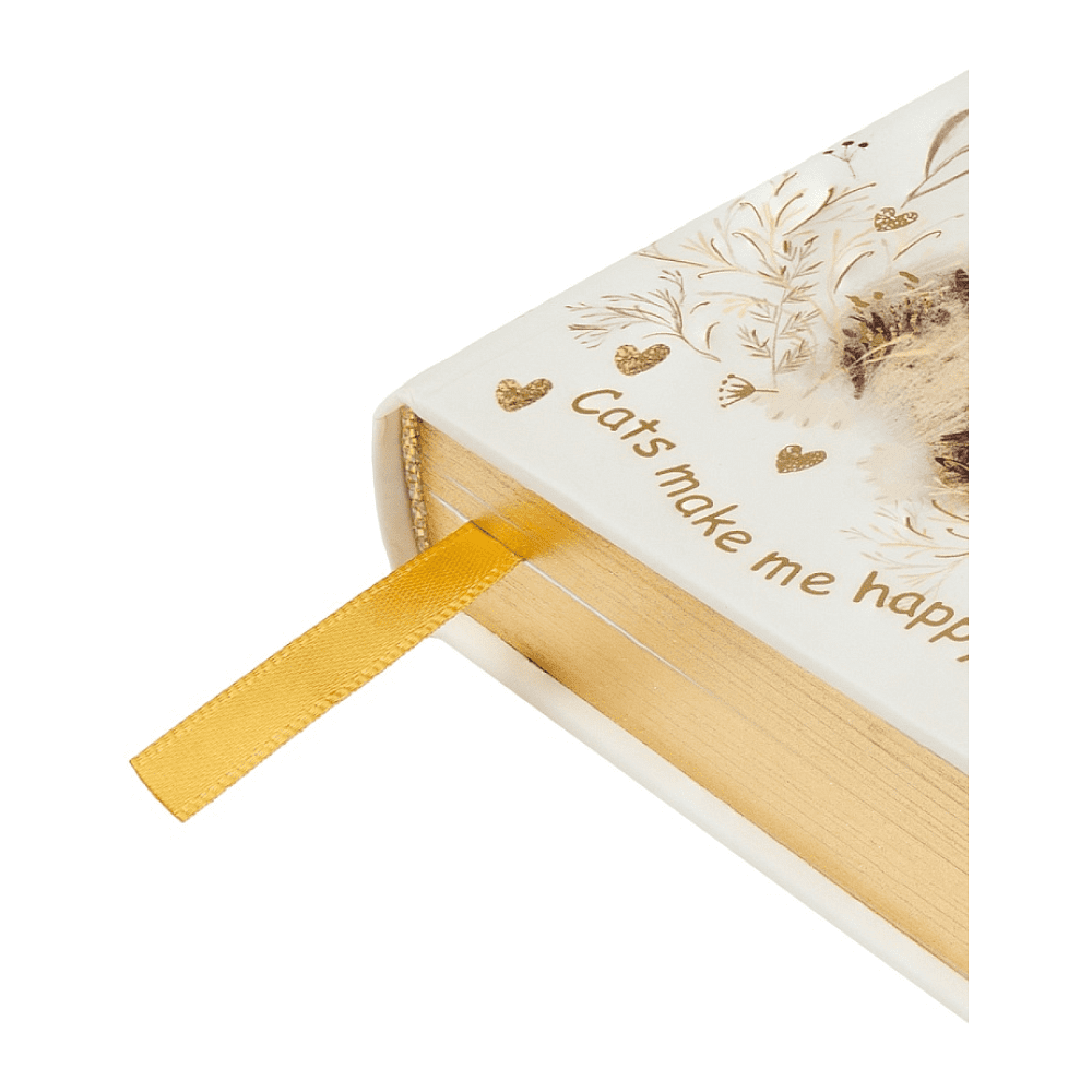 Ежедневник недатированный "Love me. Милый котик", А7, 416 страниц, белый, золотой - 2