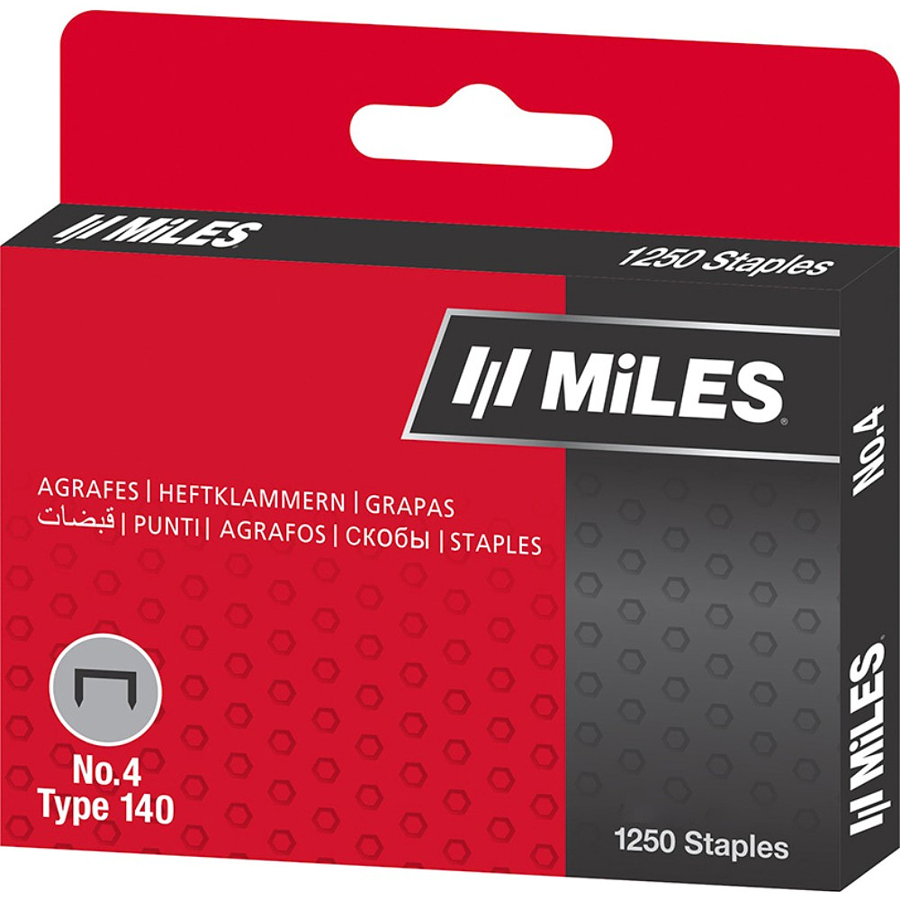 Скоба Miles №4, 12 мм, 1250 штук