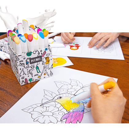 Мелки восковые "Himi Silky Crayon", 24 цвета, ассорти - 9