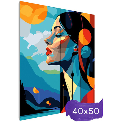 Картина по номерам "Женский портрет абстракция" - 2 Картина по номерам "Женский портрет абстракция" - 2