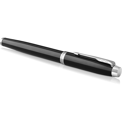 Ручка-роллер "IM Black Lacquer CT", 0.5 мм, черный, серебристый, стерж. черный - 4