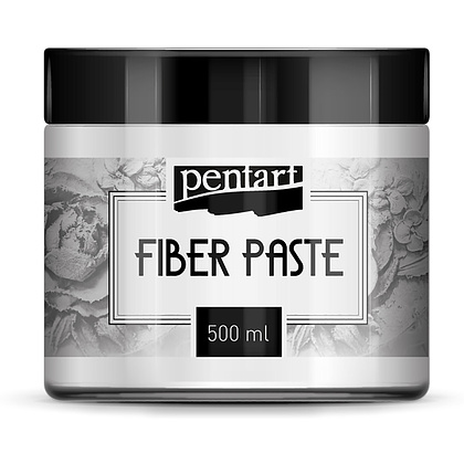 Текстурная паста "Pentart Fiber paste", 500 мл, белый