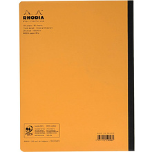 Книга для записей "Rhodia Classic", B5, 190x250 мм, 80 листов, в линейку, оранжевый