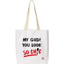 Сумка "My god! You look so chic", хлопок, белый
