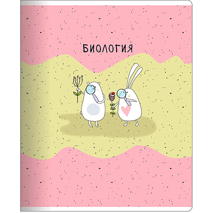 Тетрадь предметная "Bunny. Биология", А5, 48 листов, клетка, разноцветный