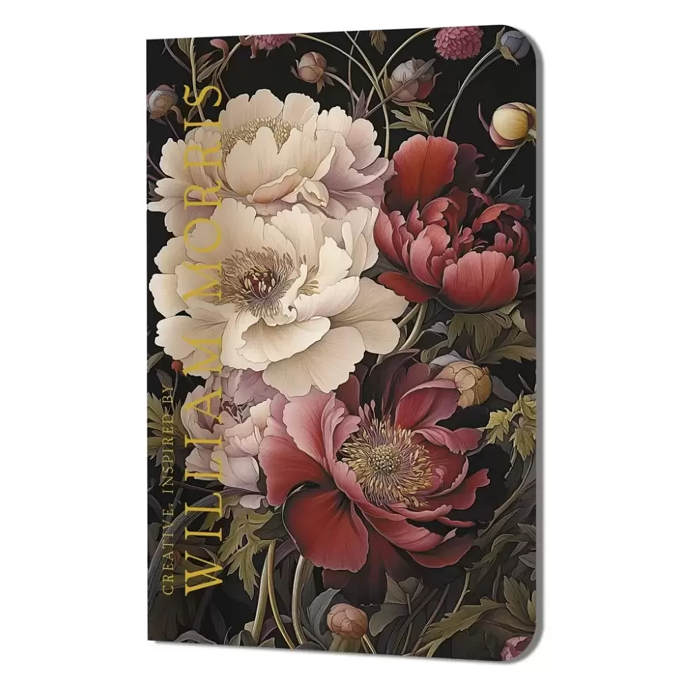 Блокнот "Creative. Inspired by William Morris", 130x210 мм, 32 листа, в линейку, темный