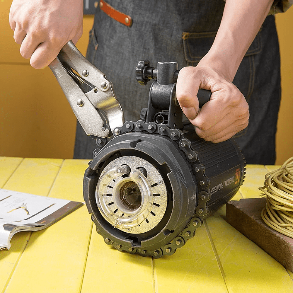 Клещи Deli YS EDL20018, зажимные, 220 мм, прямые, с фиксатором - 4