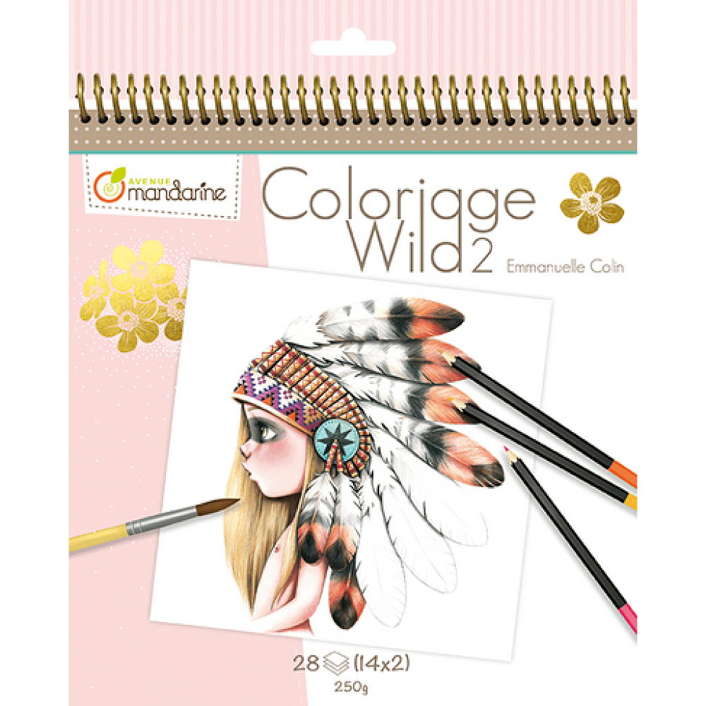 Раскраска на английском языке "Colouring book Wild 2", Emmanuelle Colin