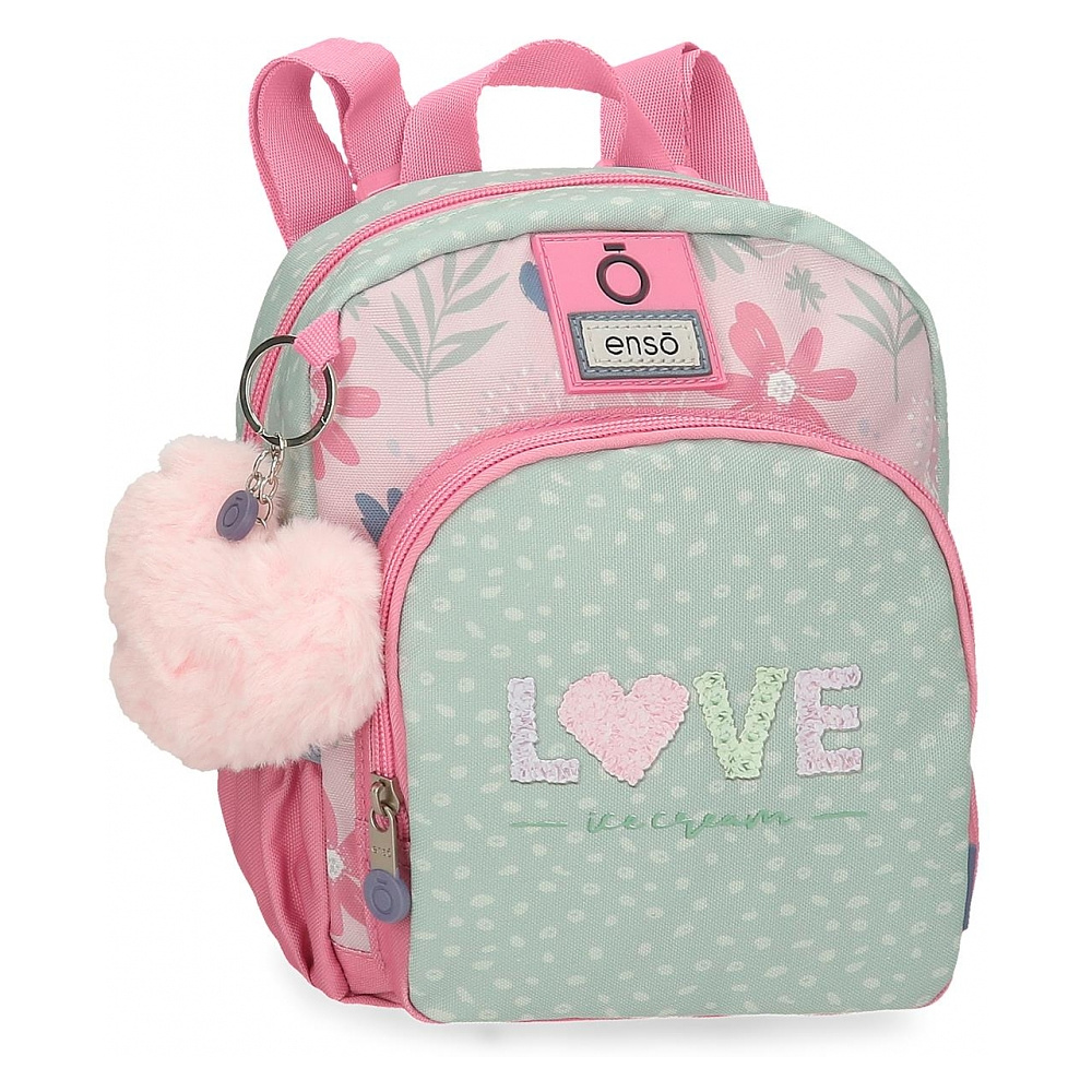 Рюкзак детский "Love ice cream", XS, зеленый, розовый