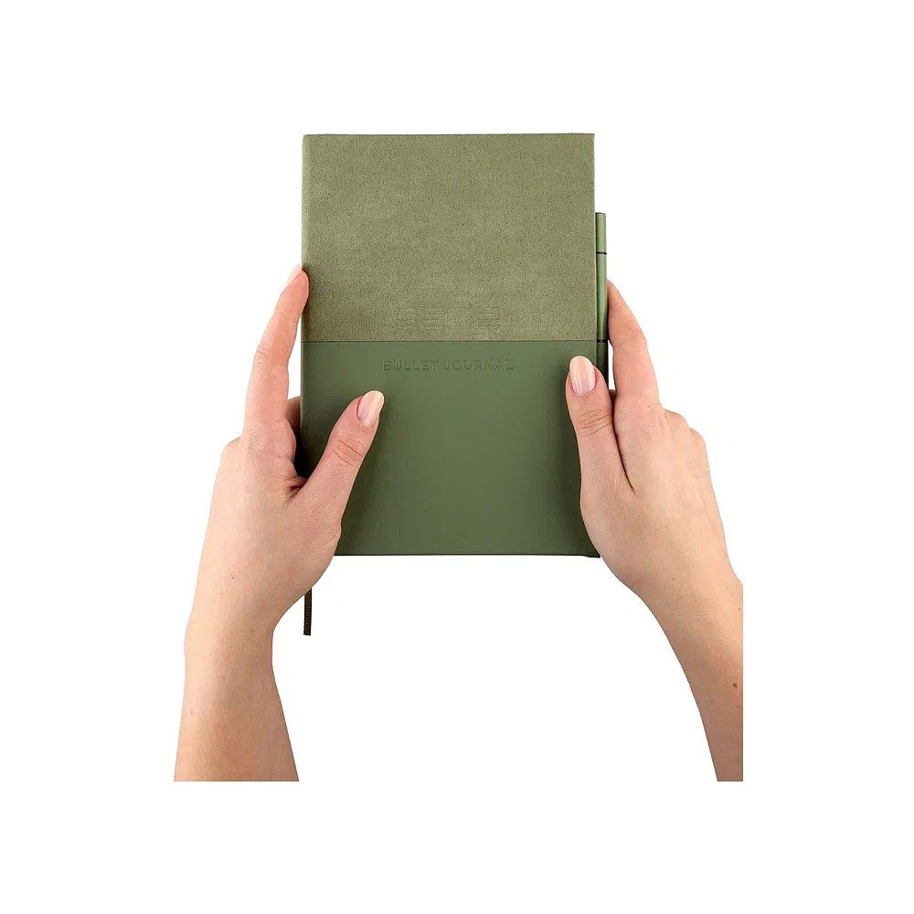 Блокнот "Стихия. Bullet Journal", А5, 80 листов, в точку, оливковый - 21