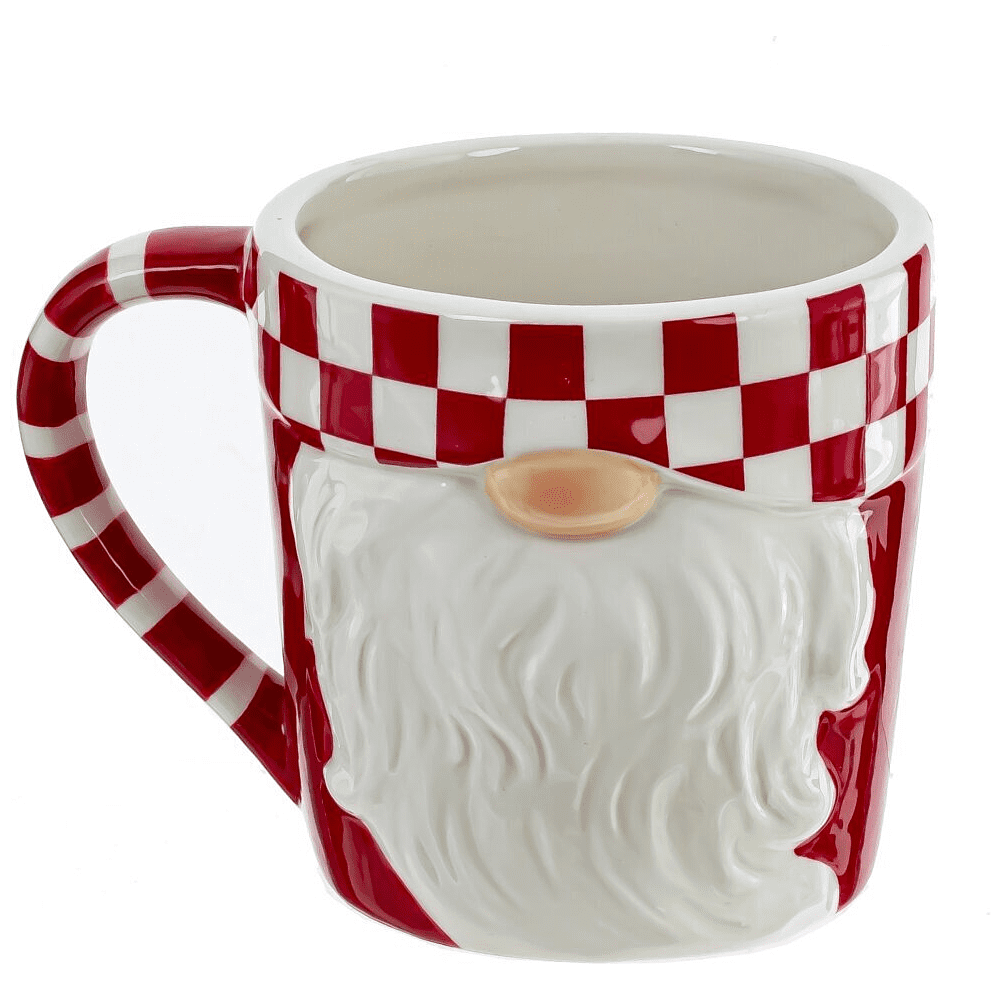 Кружка керамическая "Гном", 400 мл, белый, красный