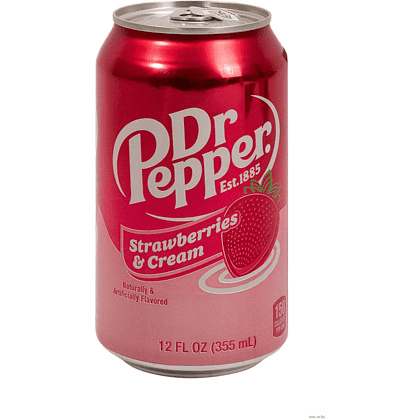 Напиток "Dr.Pepper", вкус клубничный крем, 0.355 л
