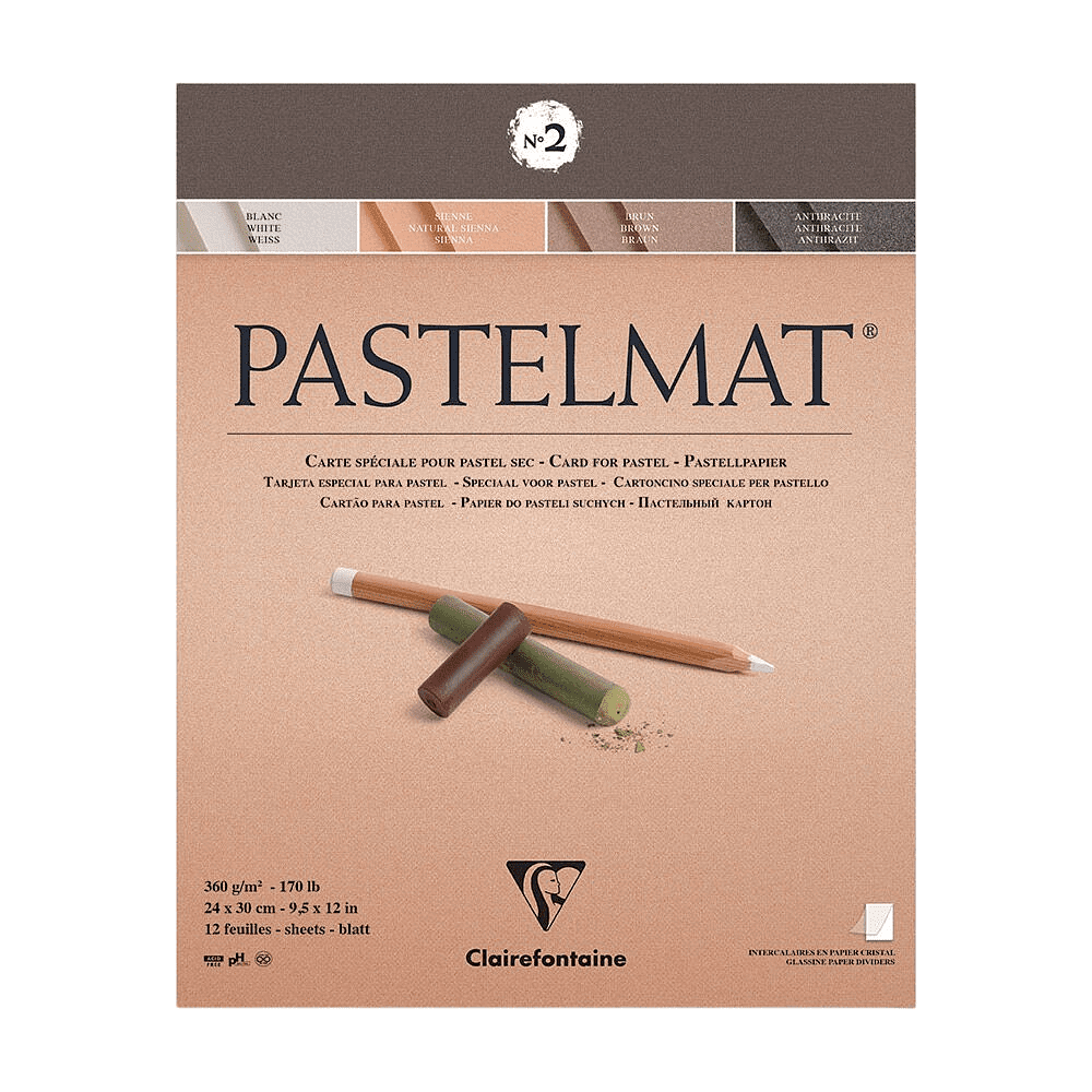 Блок бумаги "Pastelmat", 24x30 см, 360 г/м2, 12 листов, 4 цвета