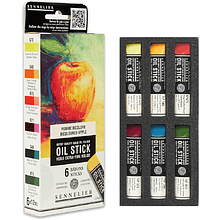 Набор красок масляных в стиках "Sennelier. Bicoloured apple", 6 цветов