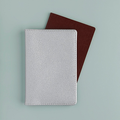 Обложка для паспорта "Серебро", кожзам - 6