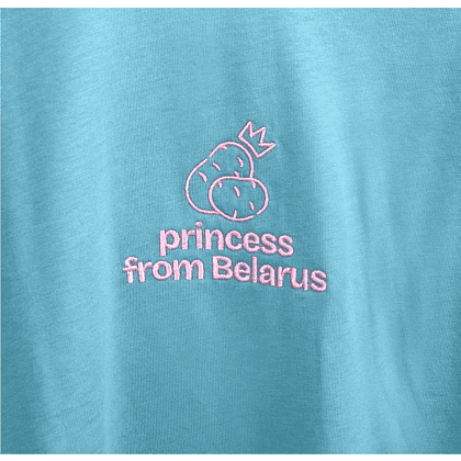 Футболка унисекс «Vienna. Princess from Belarus», пыльно-бирюзовый, размер S - 3