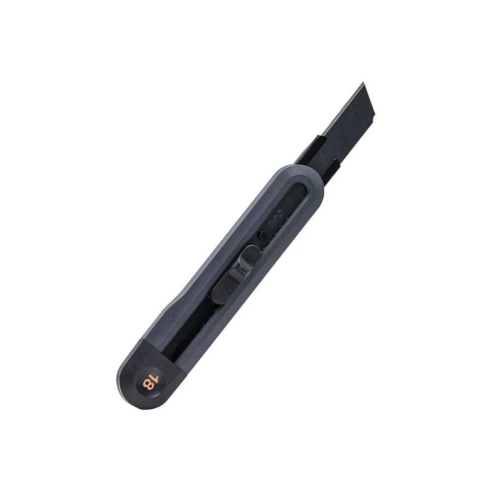 Нож строительный Deli HS EHT4018, 18 мм, Soft Touch, черный - 7