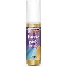 Краски для текстиля "Pentart Fabric paint metallic", 20 мл, золото