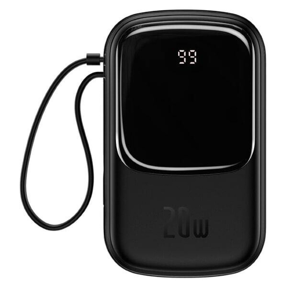 Внешний аккумулятор Baseus "Qpow Pro Digital Display Fast Charge Power Bank", 10000 mAh, черный