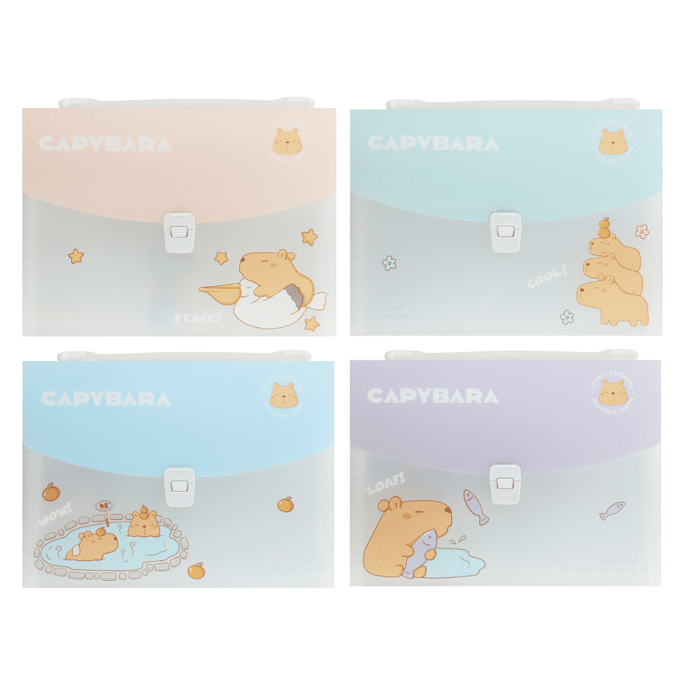 Папка-портфель "Capybara", ассорти